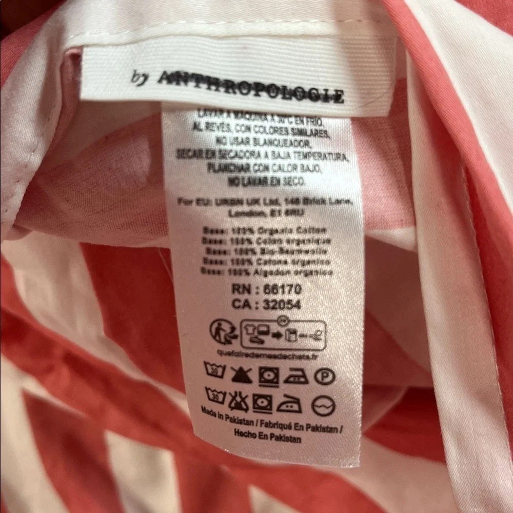 Anthropologie Cotton Cottage Striped Eurosham New out of Package 1 Sham !